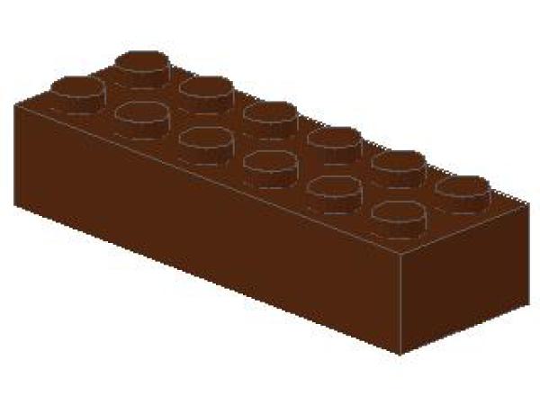 Lego Brick 2 x 6 x 1 (2456) reddish brown