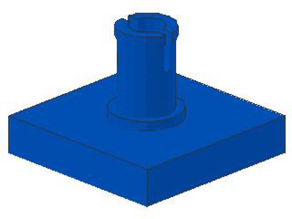 Lego Tile 2 x 2 (2460) with Pin, blue