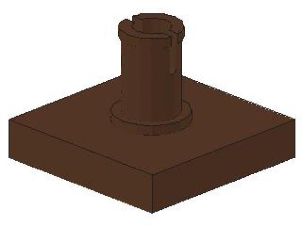 Lego Tile 2 x 2 (2460) with Pin, brown