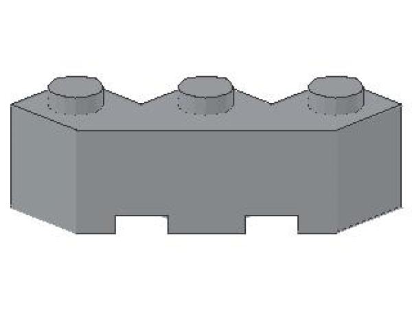 Lego Stein, modifiziert 3 x 3 x 1 (2462) hell bläulich grau