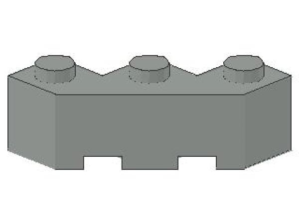 Lego Stein, modifiziert 3 x 3 x 1 (2462) hell grau