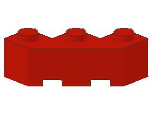 Lego Brick, modified 3 x 3 x 1 (2462) red