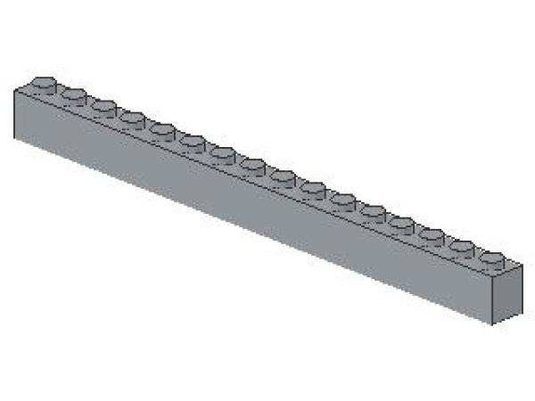 Lego Brick 1 x 16 x 1 (2465) light bluish gray