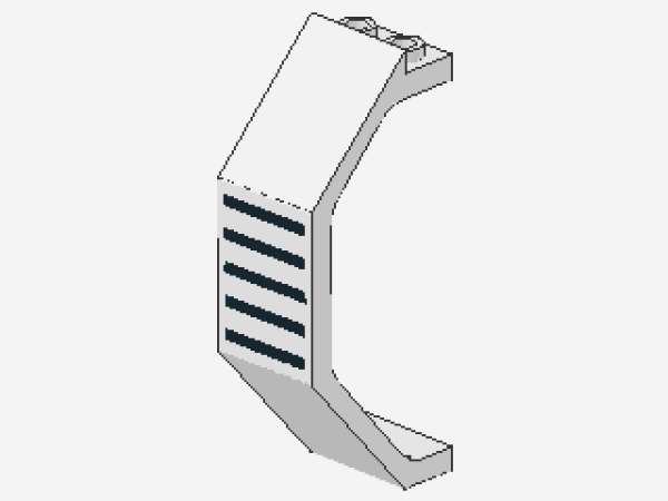 Lego Paneel 3 x 2 x 6 (2466p07) schwarzer Grill