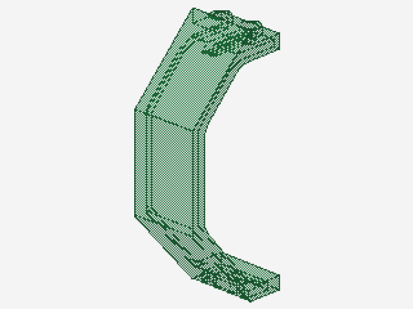 Lego Paneel 3 x 2 x 6 (2466) transparent grün