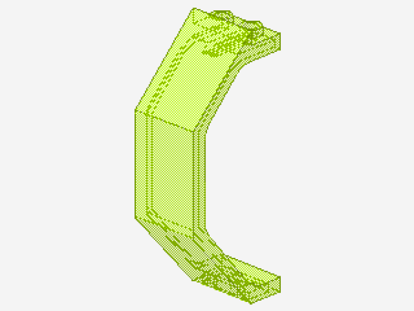 Lego Paneel 3 x 2 x 6 (2466) transparent neon grün