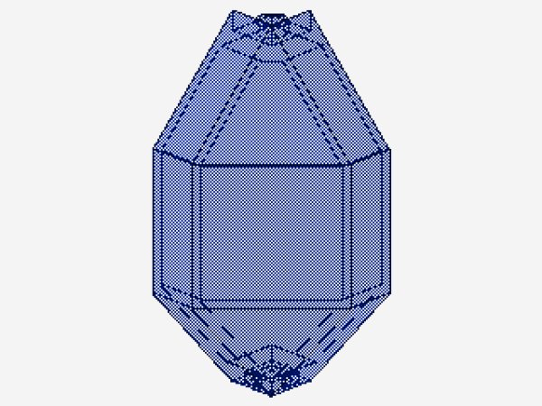 Lego Paneel 3 x 3 x 6 (2468) Ecke konvex transparent dunkel blau