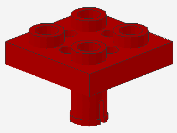 Lego Platte, modifiziert 2 x 2  (2476b) rot