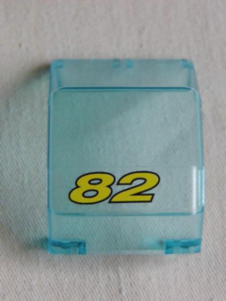 Lego Windscreen 4 x 4 x 4 1/3 (2483pb02) yellow "82"