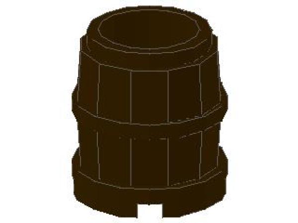 Lego Barrel 2 x 2 x 2 (2489) dark brown