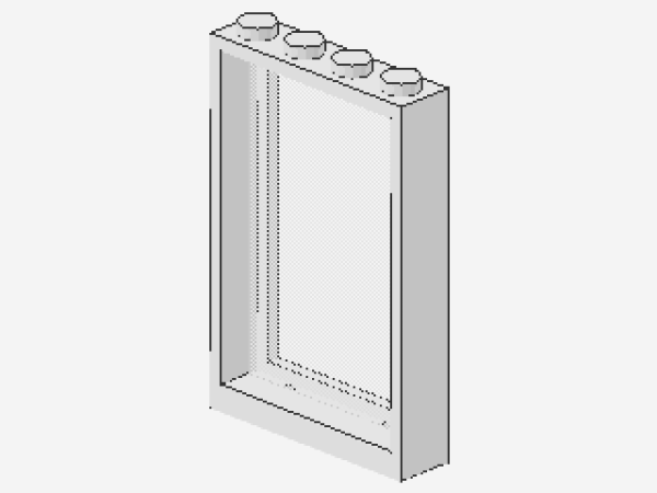 Lego Window 1 x 4 x 5 (2493ac01) white