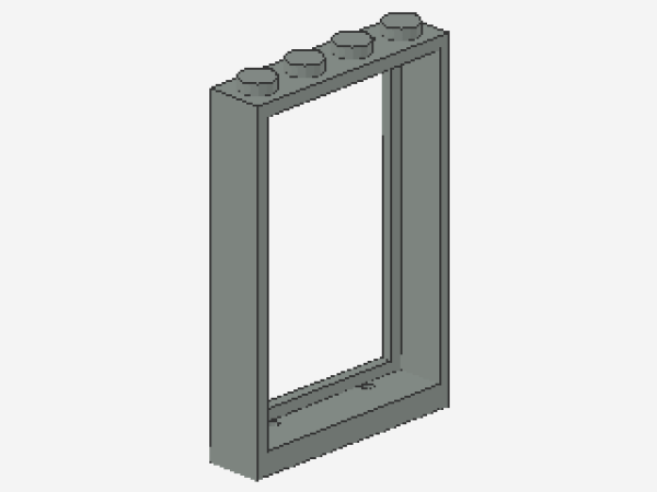 Lego Fenster 1 x 4 x 5 (2493a) hell grau