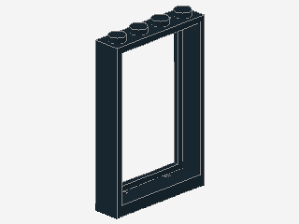 Lego Window 1 x 4 x 5 (2493a) black