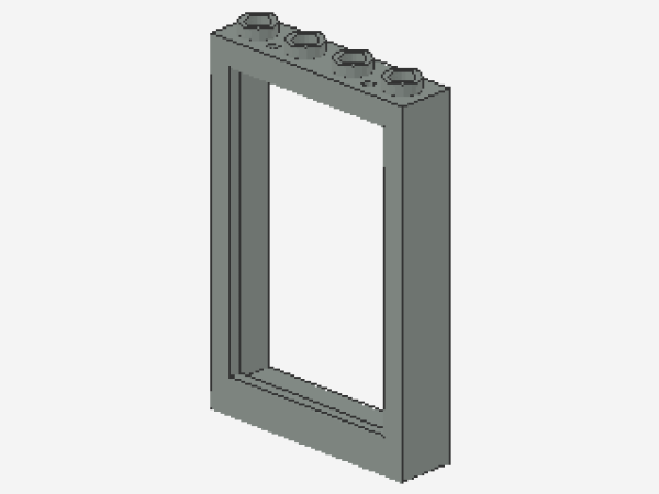 Lego Window 1 x 4 x 5 (2493b) light gray