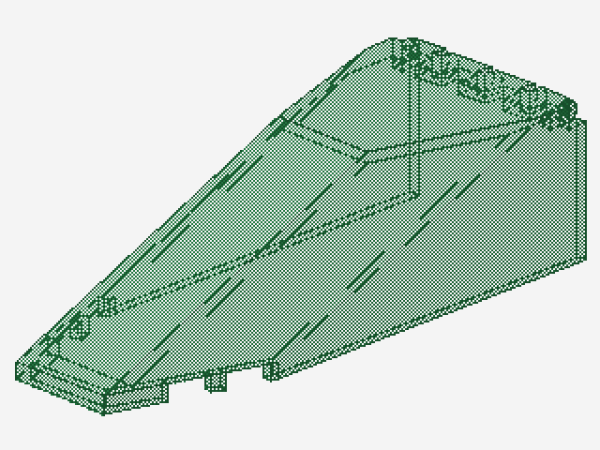 Lego Windscreen 10 x 4 x 2 1/3 (2507) transparent green