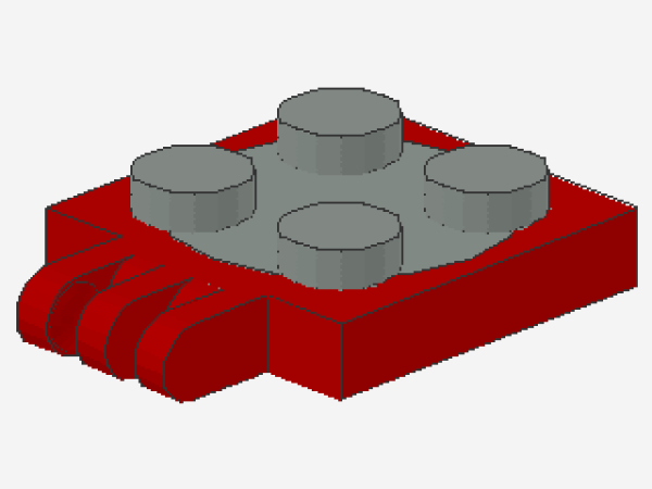 Lego Drehscheibe 2 x 2 (251c01) rot