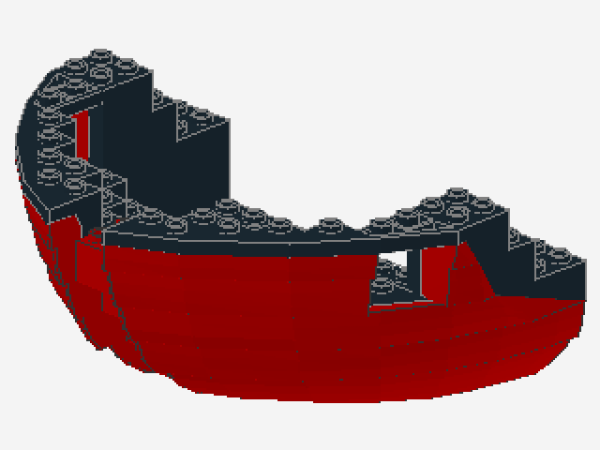 Lego Hull, Bow 12 x 16 x 5 1/3 (2556c04)