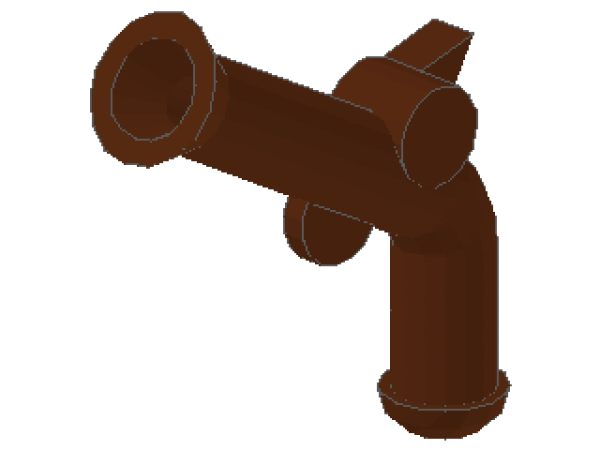 Lego Minifigure Flintlock Pistol (2562) reddish brown