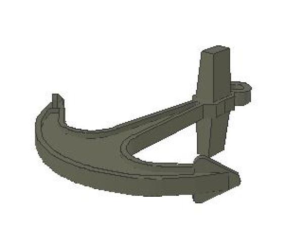 Lego Boat, Anchor (2564) dark gray