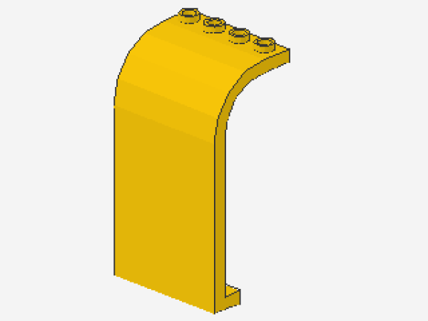 Lego Paneel 3 x 4 x 6 (2571) gebogenes Oberteil, gelb