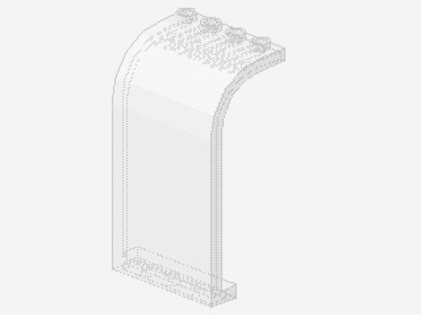 Lego Panel 3 x 4 x 6 (2571) Curved Top, transparent