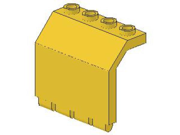 Lego Panel 2 x 4 x 3 1/3 (2582) with Hinge, yellow