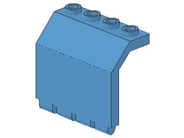 Lego Panel 2 x 4 x 3 1/3 (2582) with Hinge, medium blue