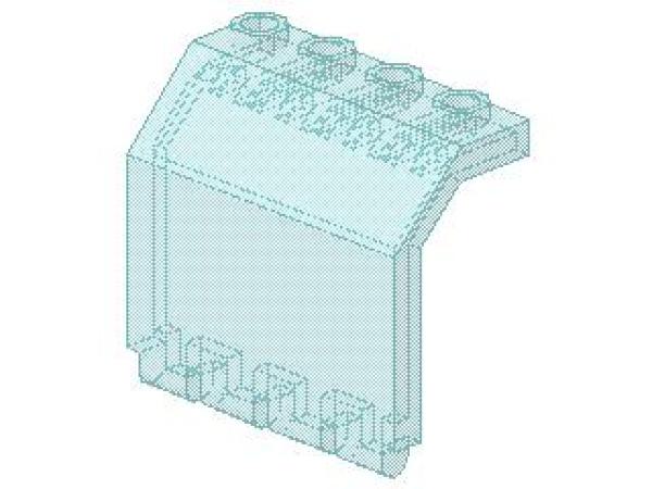 Lego Panel 2 x 4 x 3 1/3 (2582) with Hinge, transparent light blue