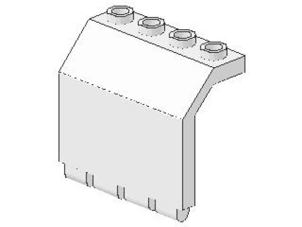 Lego Paneel 2 x 4 x 3 1/3 (2582) mit Scharnier, weiß