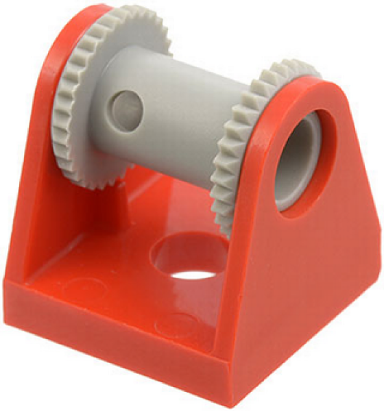 Lego Rope Drum with Holder 2 x 2 (2584c002) red