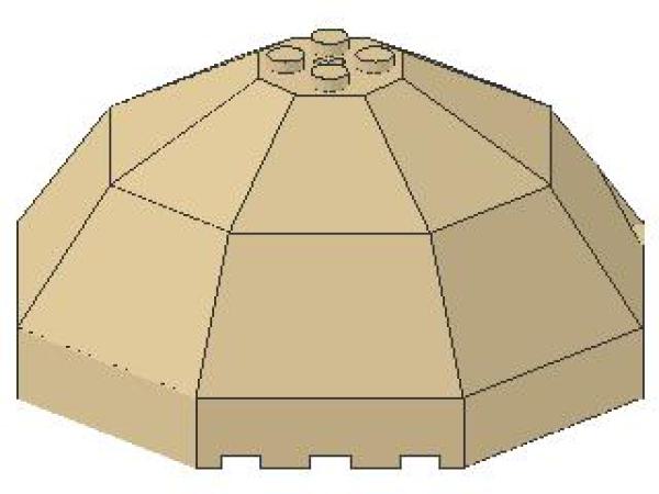 Lego Windschutzscheibe 10 x 10 x 4 (2598) tan