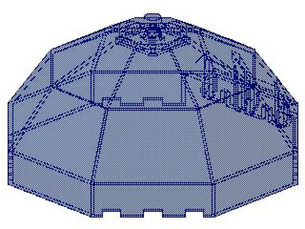 Lego Windscreen 10 x 10 x 4 (2598) transparent dark blue