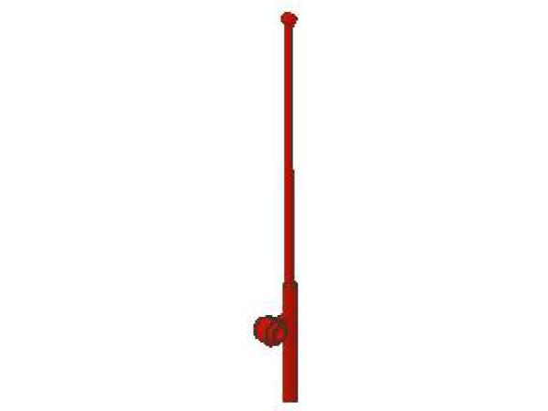 Lego Minifigure Fishing Rod 12L (2614) red