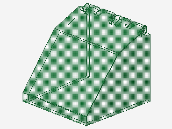 Lego Windscreen 4 x 4 x 3 (2620) transparent green