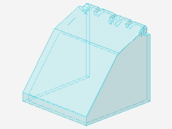 Lego Windscreen 4 x 4 x 3 (2620) transparent light blue