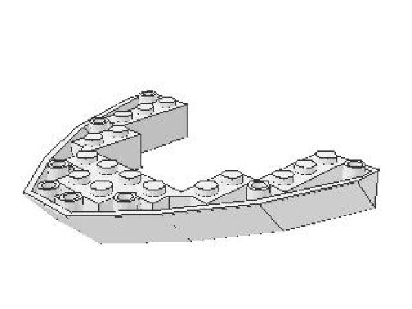 Lego Boat, Bow Brick 8 x 10 x 1 (2622) white