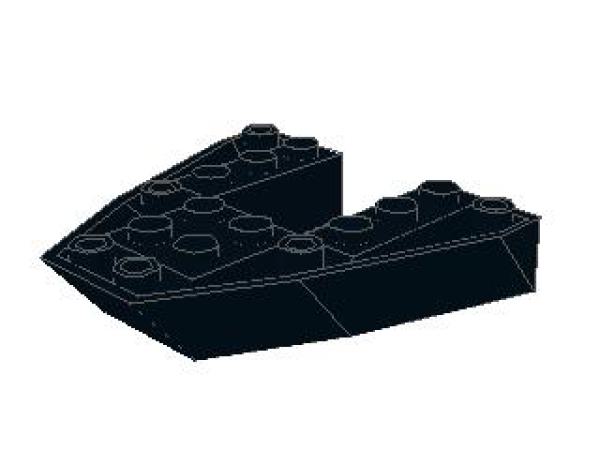 Lego Boat, Bow Brick 6 x 6  x 1 (2626) black