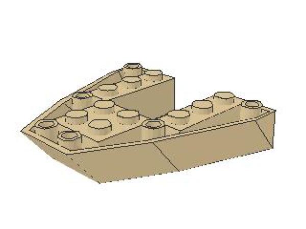 Lego Boat, Bow Brick 6 x 6  x 1 (2626) tan