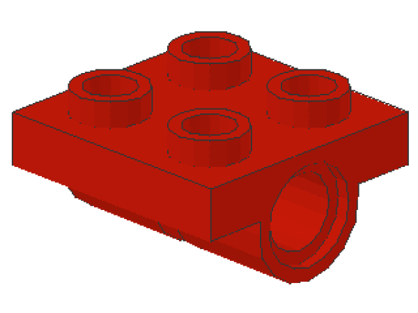 Lego Plate, modified 2 x 2 (2817)red