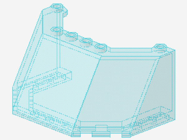 Lego Windschutzscheibe 5 x 8 x 3 (2826) transparent hell blau