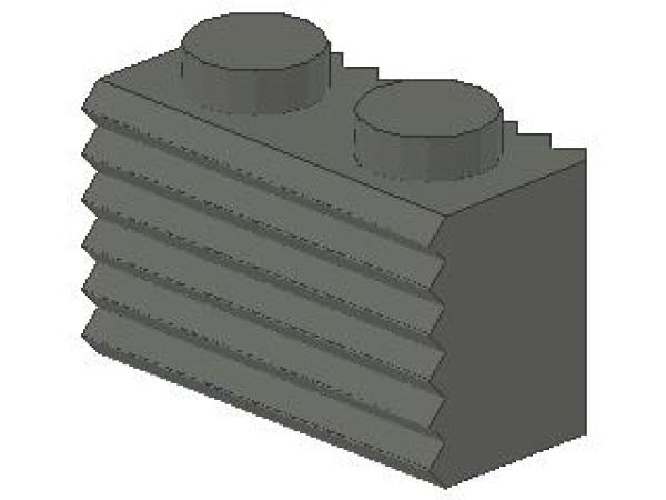 Lego Brick, modified 1 x 2 x 1 (2877) dark bluish gray