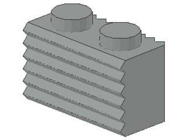 Lego Stein, modifiziert 1 x 2 x 1 (2877) hell grau