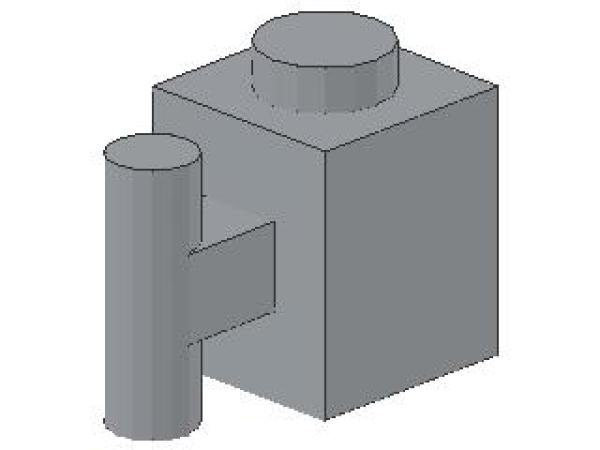 Lego Stein, modifiziert 1 x 1 x 1 (2921) hell bläulich grau