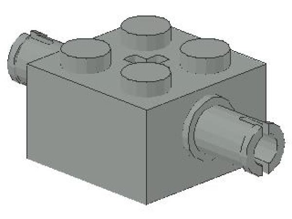 Lego Stein, modifiziert 2 x 2 x 1 (30000) hell grau