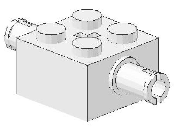 Lego Stein, modifiziert 2 x 2 x 1 (30000) weiß