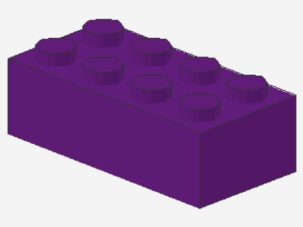 Lego Stein 2 x 4 x 1 (3001) dunkel purpur