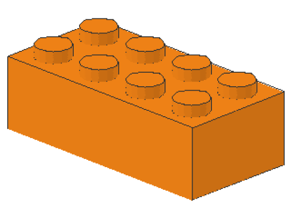 Lego Stein 2 x 4 x 1 (3001) orange