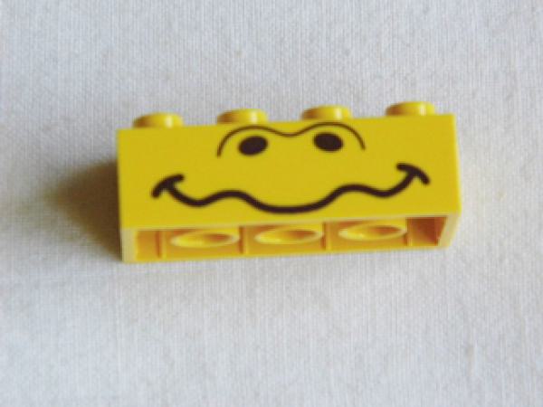 Lego Brick, decorated 2 x 4 x 1 (3001px2) yellow