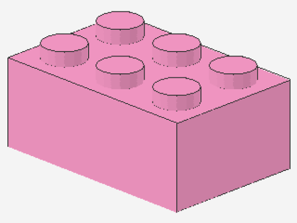 Lego Stein 2 x 3 x 1 (3002) leuchtend pink