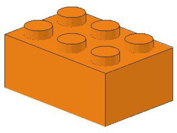 Lego Stein 2 x 3 x 1 (3002) orange